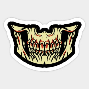 Skull mouth laughing Sticker